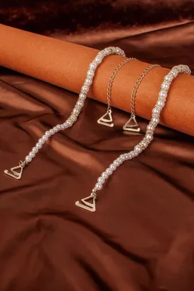 Intimacy Crystal Metal Detachable Strap with Elegant Pearls