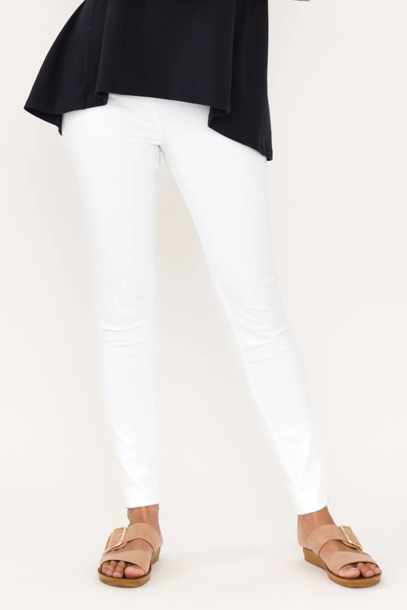 Reed White Stretch Cotton Pants