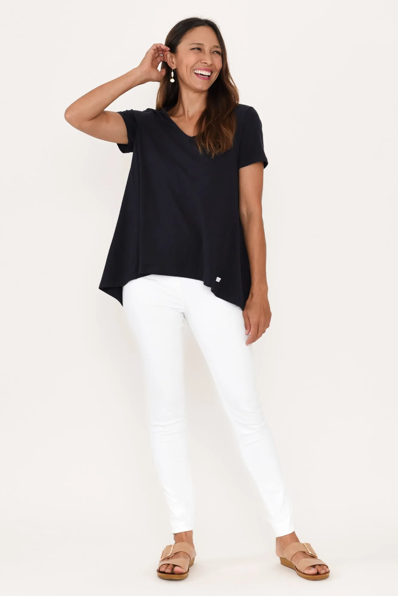 Reed White Stretch Cotton Pants