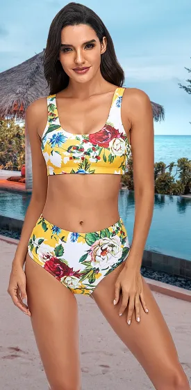 Swimwear - Yellow / Floral
